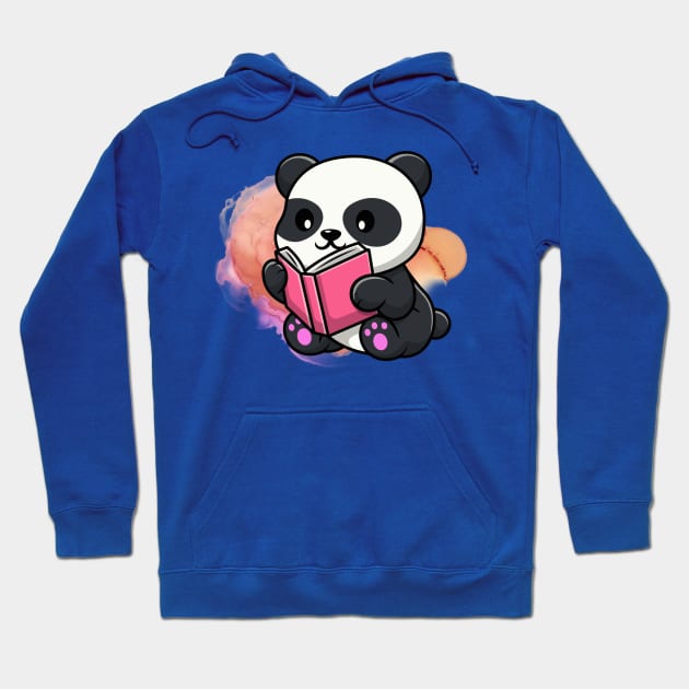 Cute Panda Reading Moment - Adorable Panda - Kawaii Panda Hoodie by Suga Collection